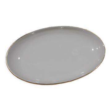 Ravier ovale en porcelaine Fürstenberg  crème liseré doré