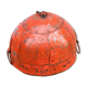 Metal hanging with its original red colour