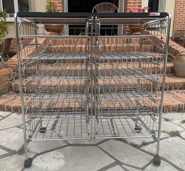 Desserte casier à roulettes vintage Caddie