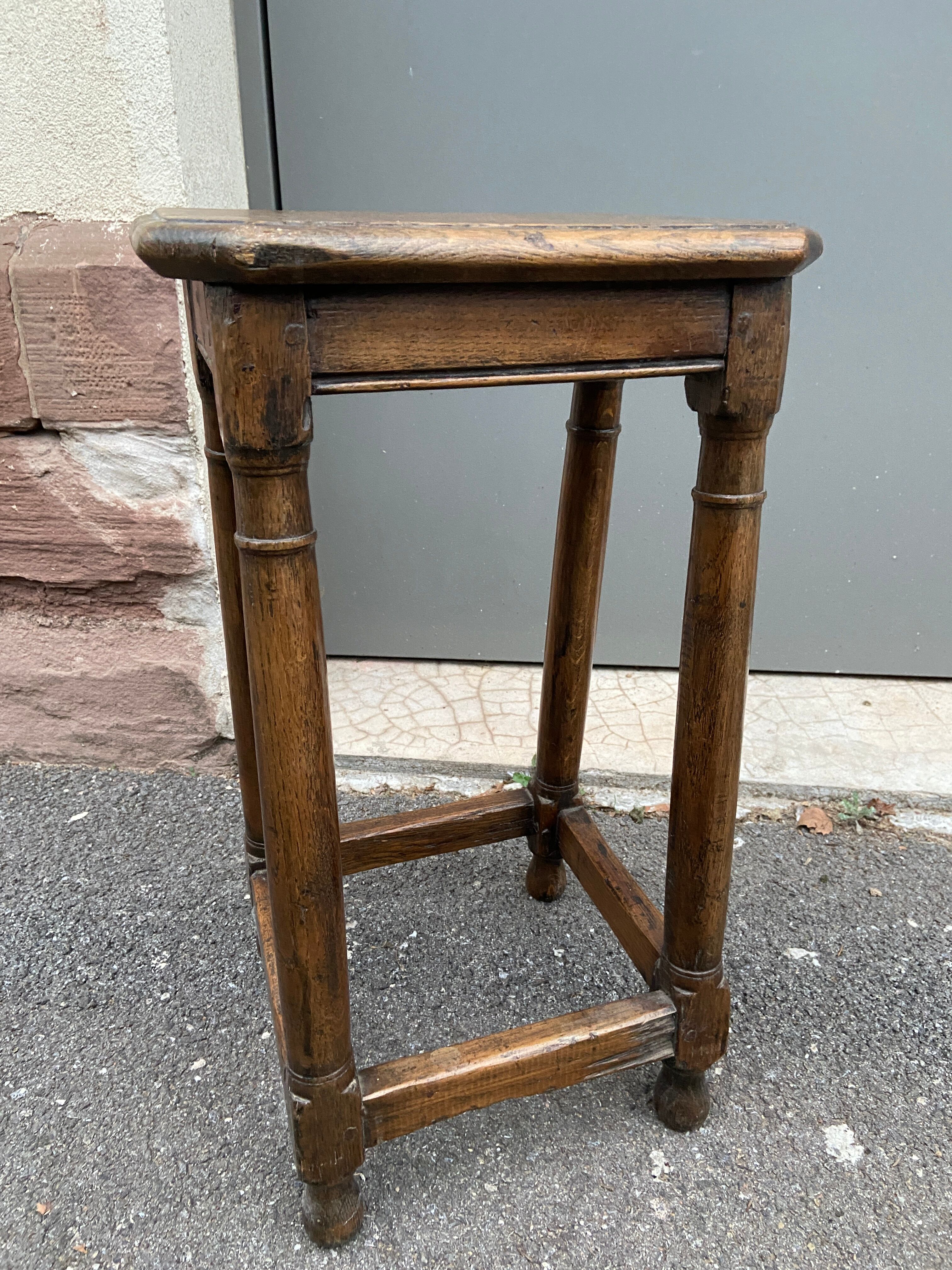 Sellette porte plantes rustique chêne