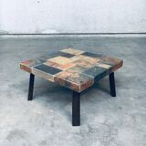 Brutalist Style Coffee Table in Slate Stone, 1970s