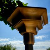 Golden metal floor lamp