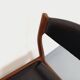 Paire de chaises scandinaves en teck et skaï, années 50-60