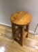 Tabouret sellette en pin années 70