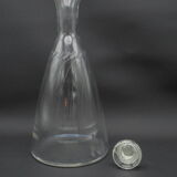 Chiseled glass water carafe