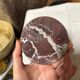 red brown marble ashtray