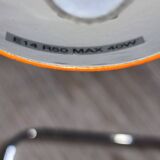 Orange metal lamp