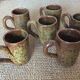 6 stoneware mugs