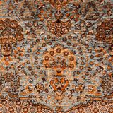 Antique Ghoum carpet from Iran in silk.