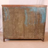 Ancien buffet en teck birman patine bleue d'origine