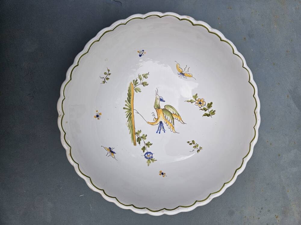 Moustier earthenware plate Atelier Ducros