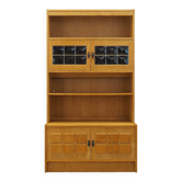 Henning Kjærnulf Oak Bookcase with Glass Doors, Danish 1960s