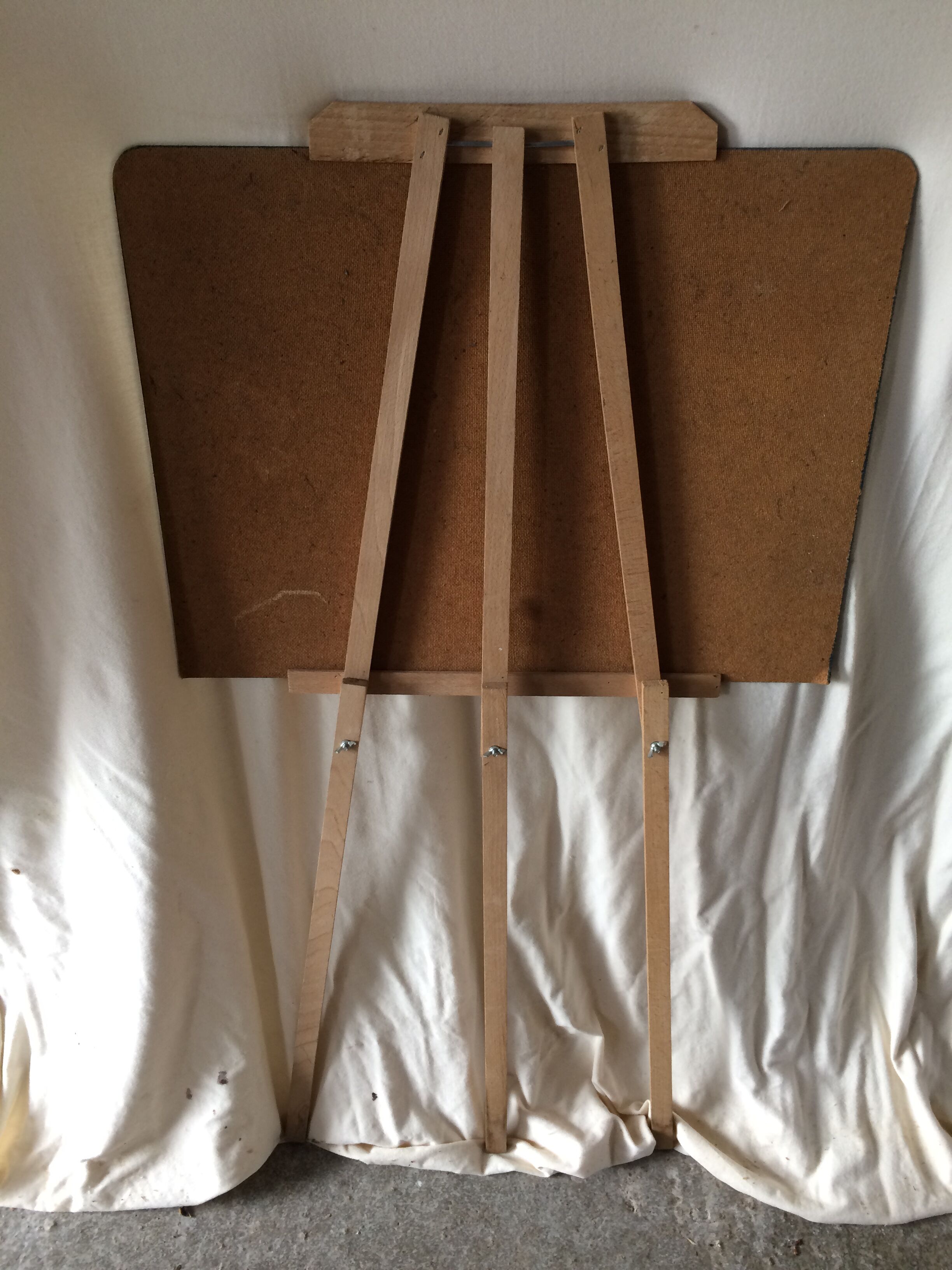 Old table jeujura schoolboy in vintage foldable wood