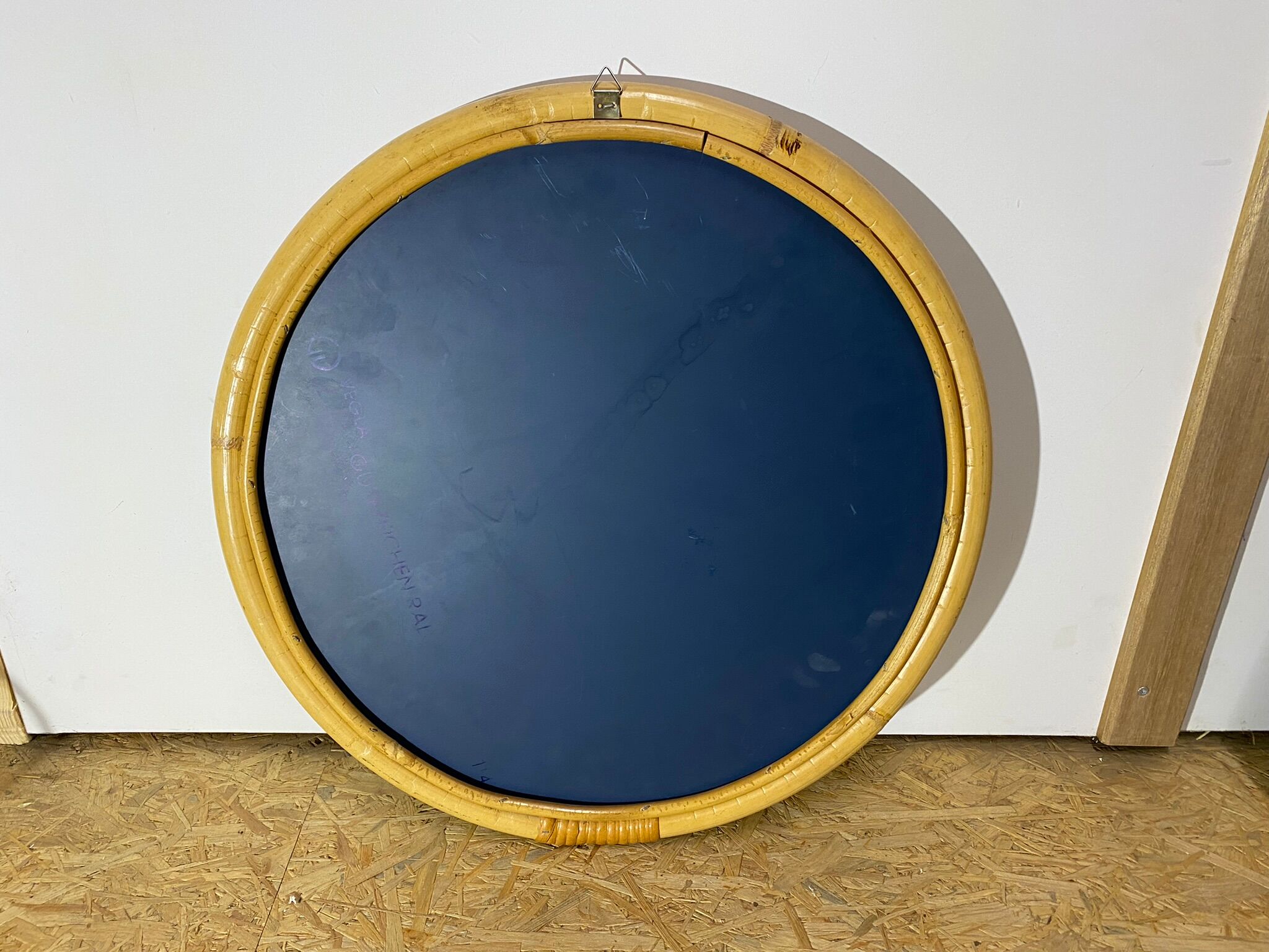 Vintage Round Rattan Mirror From Denmark | Scandinavian BOHO Mirror