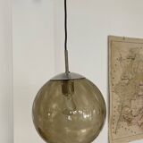 RAAK 1960s amber bubble glass globe pendant light
