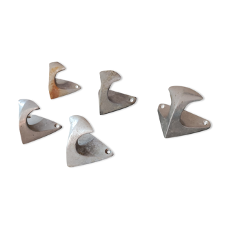 5 aluminum coat hooks type Chaville Dubois design industrial workshop