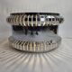 Coffee table chrome and glass with light inside Italy 70s