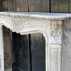 Cheminee de style Louis XV en marbre blanc de Carrare arabescato