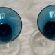 Pair of Murano (or Empoli) glass candlesticks with twisted bases, vintage 1960.