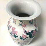 Vase Chine decor floral butterfly pink chinese antique pot