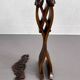 Vintage folding chair in carved wood