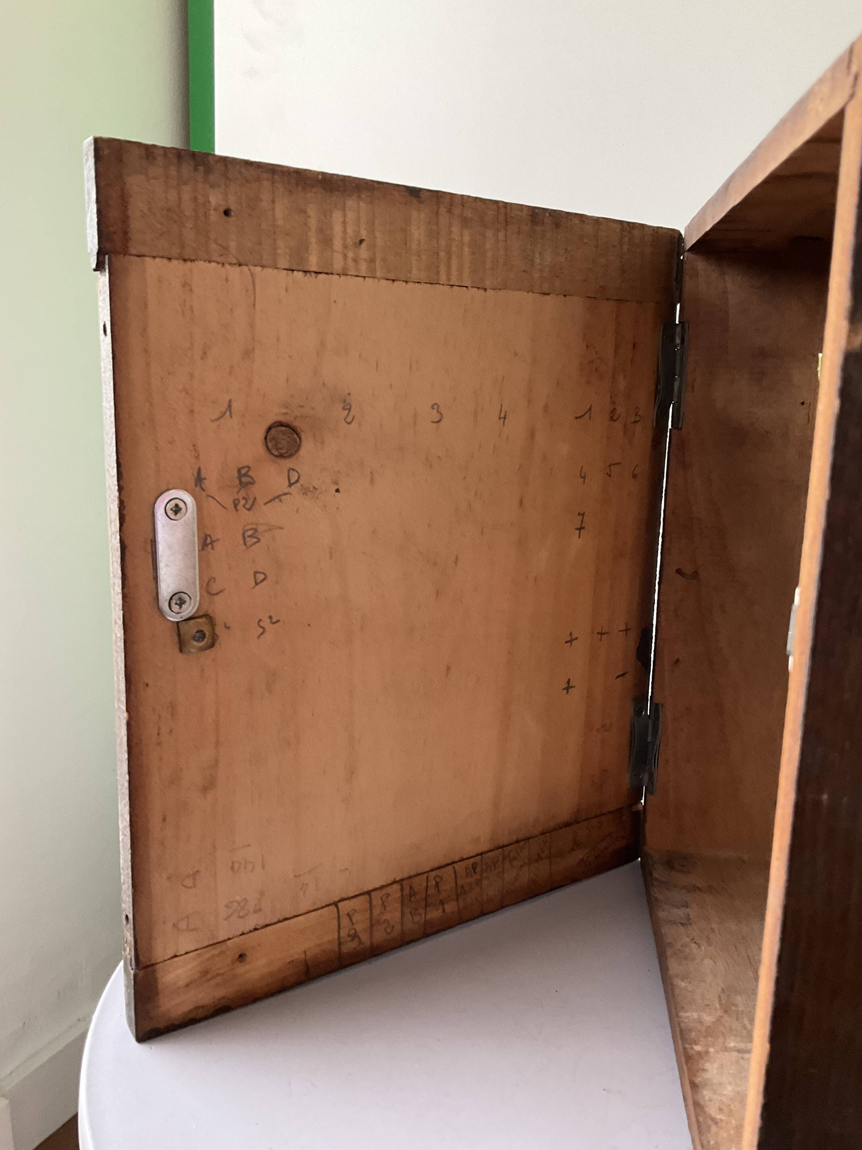 Antique wall key cabinet