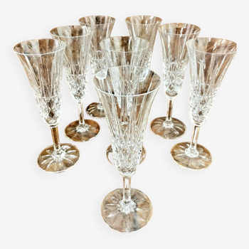 17 Saint-Louis Champagne Flutes, “Tarn” model
