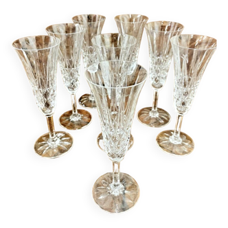 17 Saint-Louis Champagne Flutes, “Tarn” model