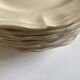 Set of 8 flat plates Ivory from Sarreguemines to godrons 24.5cm