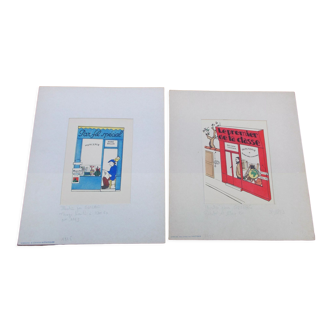 2 illustrations Prochainement ouverture Guilac Mac Orlan 1925