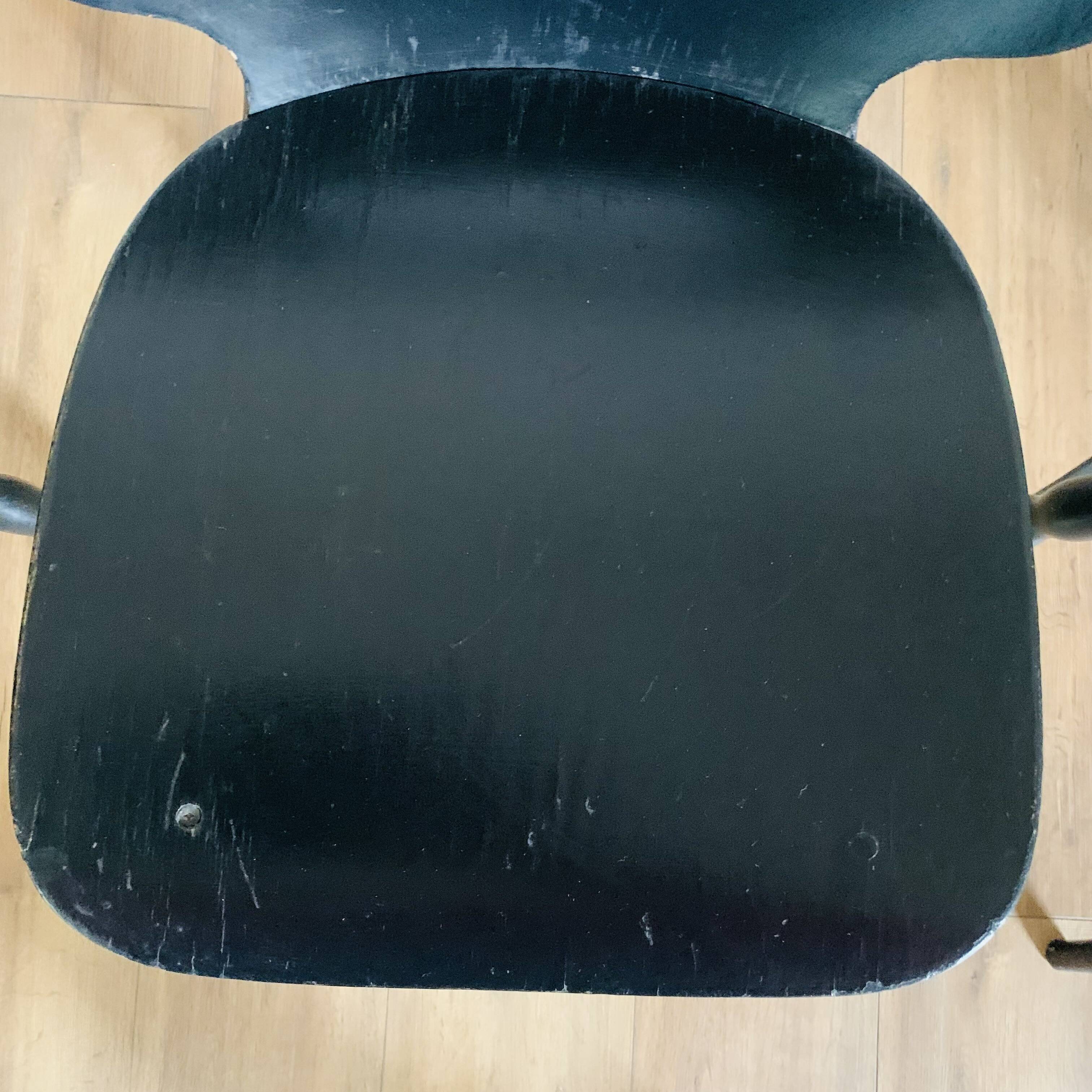 Set of 3 black Baumann eye model chairs