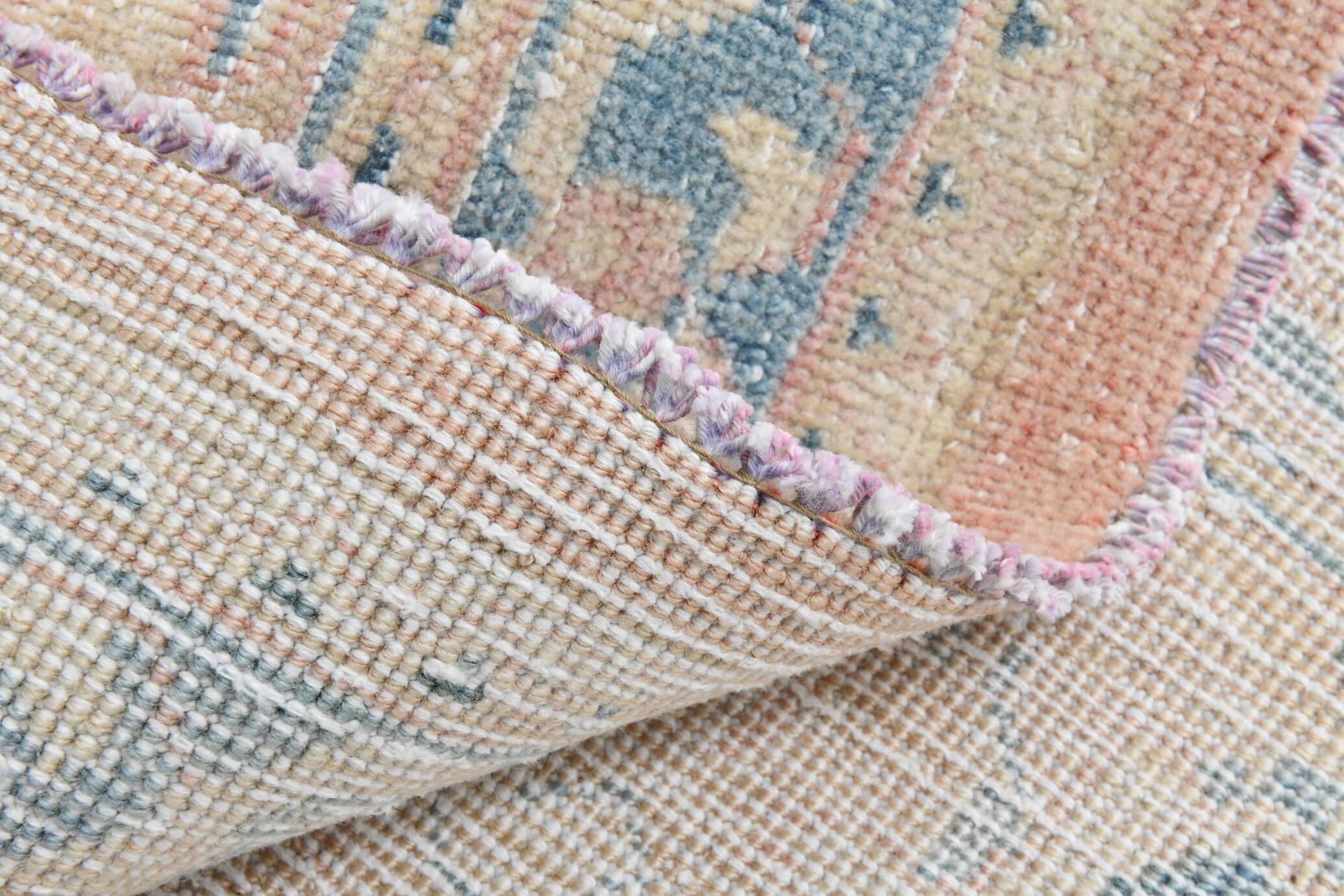 Large Pastel Pink Persian Floral Carpet, 294x382Cm