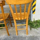 Suite de Chaises de Bistrot en Bois