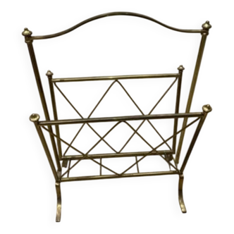 Porte-revues néoclassique style Maison Jansen-laiton doré