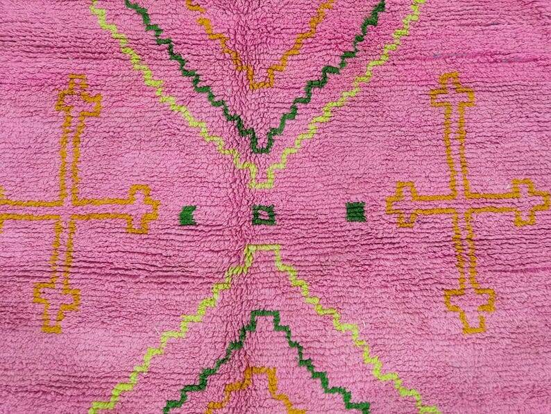 Incredible Moroccan pink rug, Beni Ourain rug 150/250cm