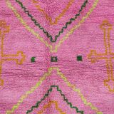 Incredible Moroccan pink rug, Beni Ourain rug 150/250cm