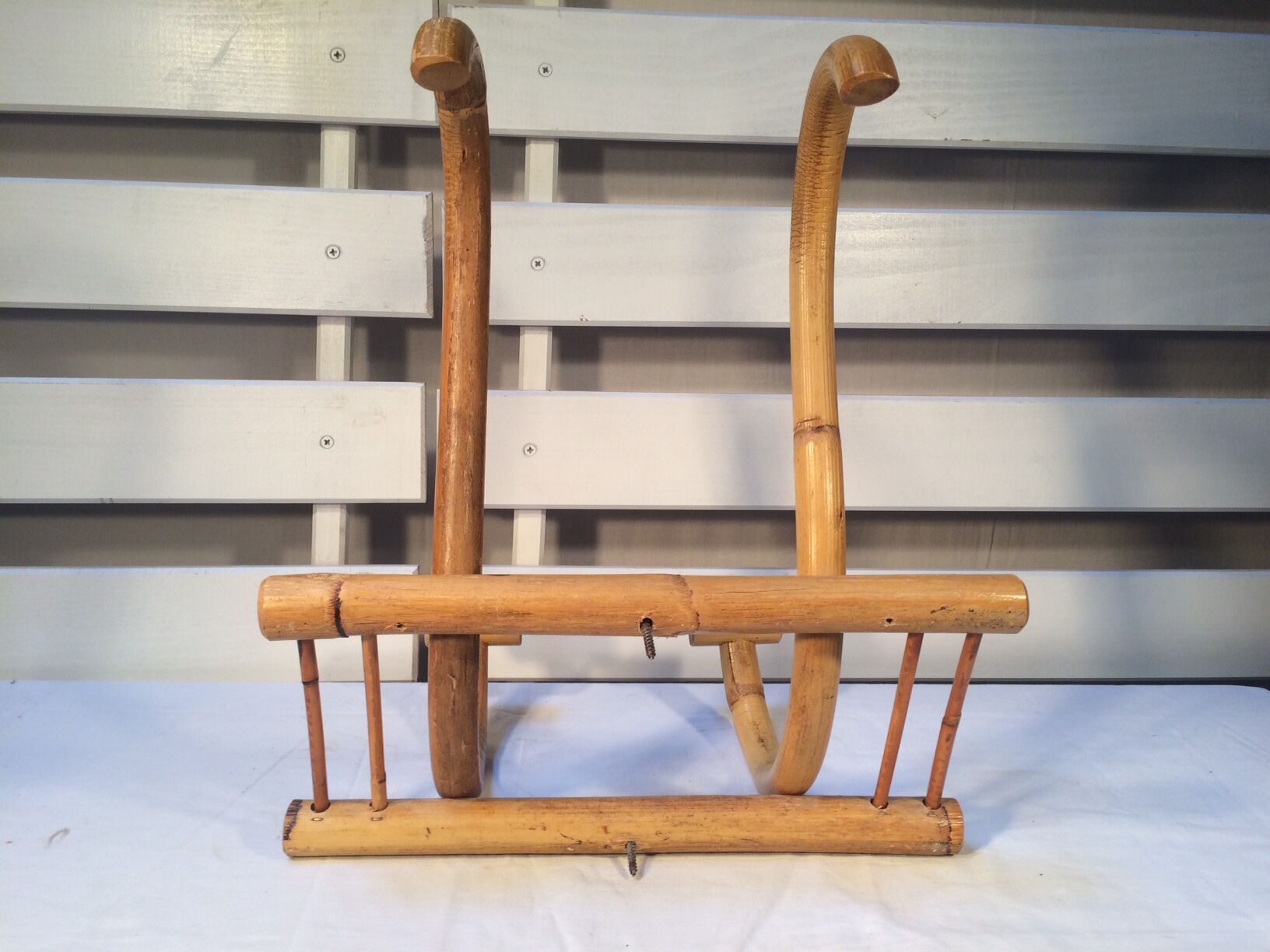 Patère in rattan and bamboo two handles 60/70