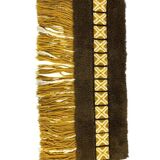 Vintage rug ochre yellow - brown / floor rug / wall tapestry