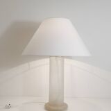 Table lamp signed by Karl Springer with a frosted glass base, 1970s.