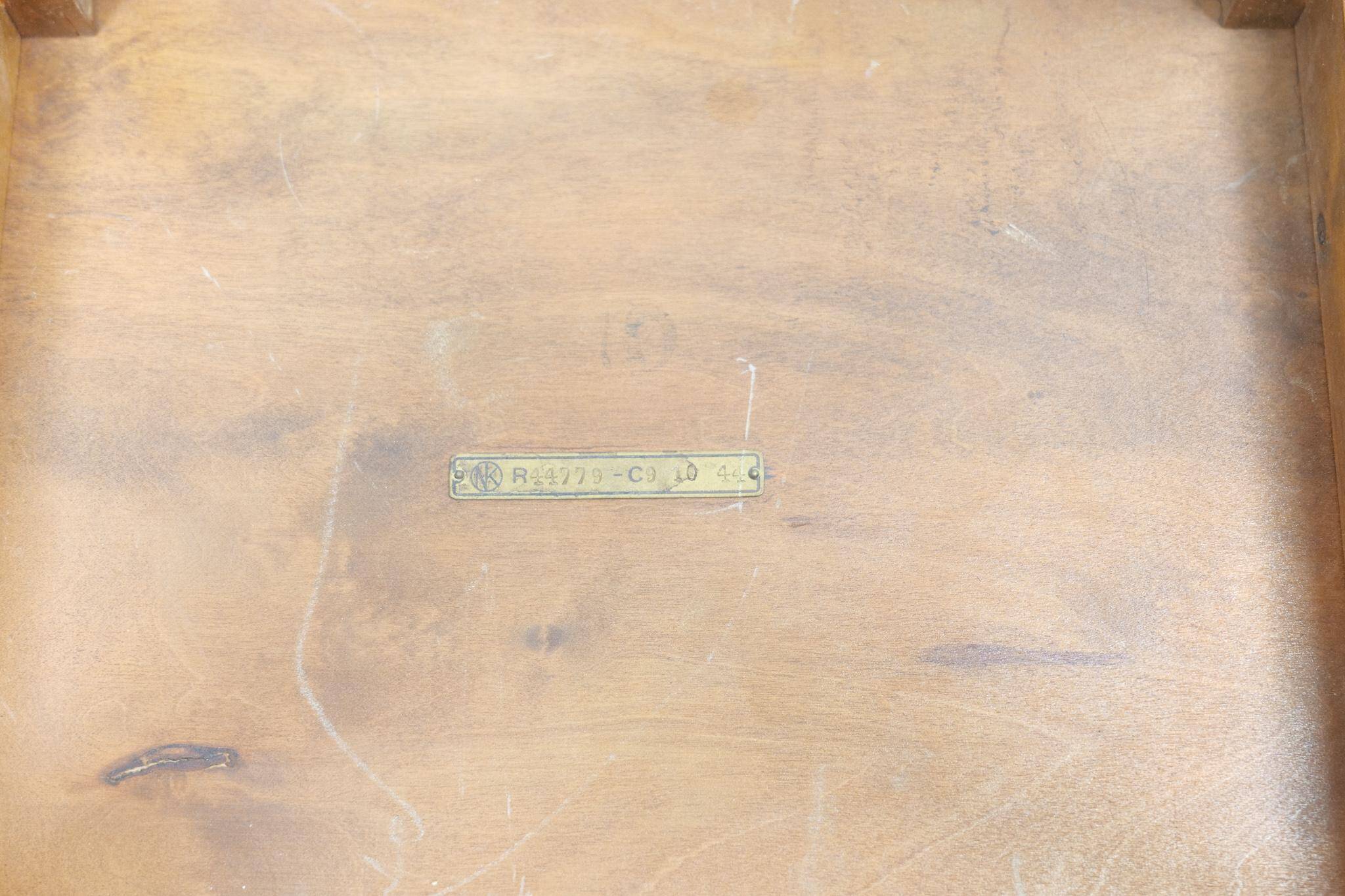 Tables gigognes Art déco en acajou et bouleau teinté, NK Suède, années 1940
