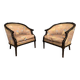 Pair of 80s bamboo-style armchairs