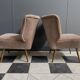 ensemble de 2 chaises de cocktail marron des années 1960