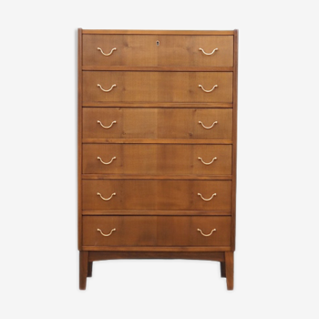 Walnut chest of drawers, Danish design, 60s, made in Denmark