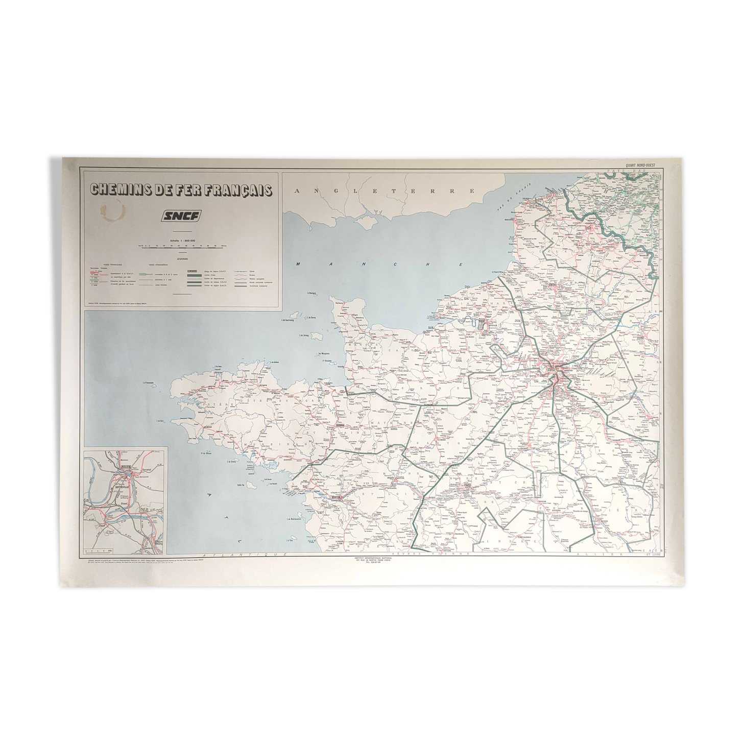 SNCF map in old Brittany