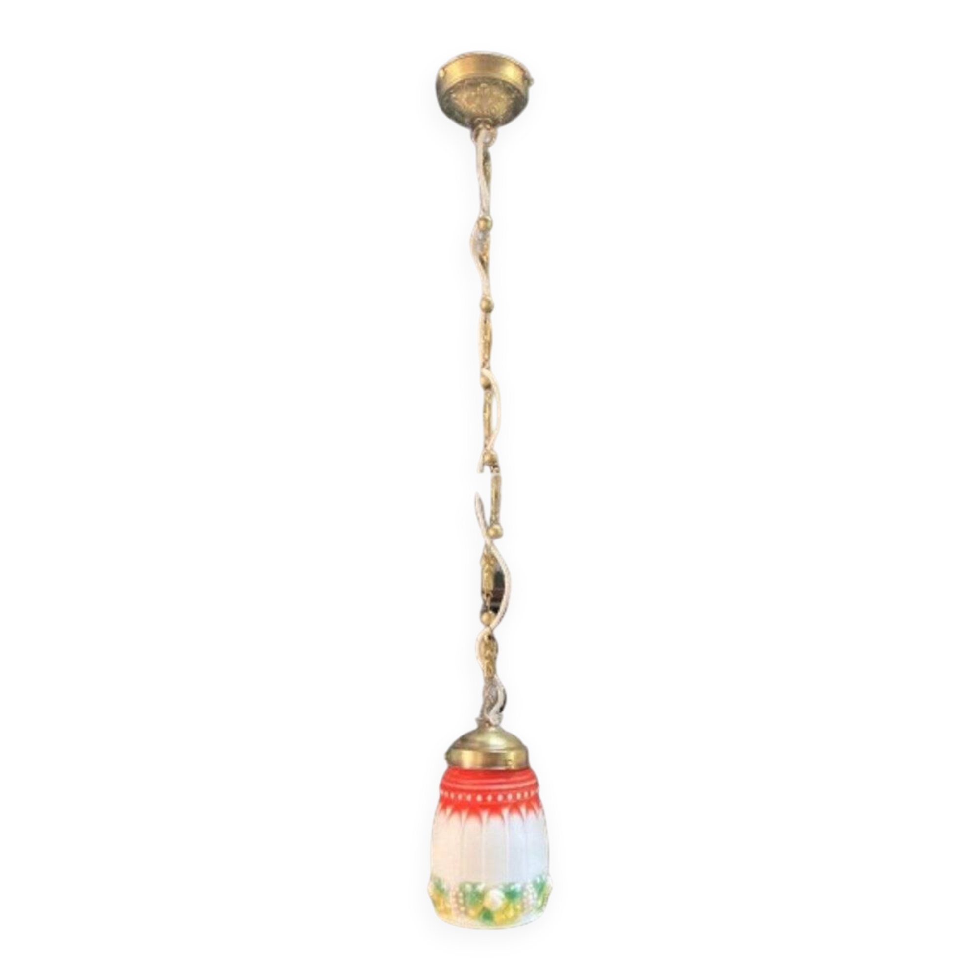 Ancienne lampe Art déco en verre, années 20