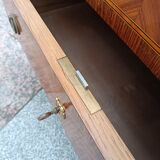 Old Louis XVI style chest of drawers in marquetry