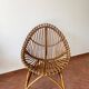 Italian 1960s original rattan egg armchair