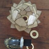 Lotus wall lamp in mother-of-pearl petals