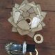Lotus wall lamp in mother-of-pearl petals
