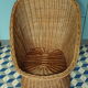 Vintage rattan basket warmer